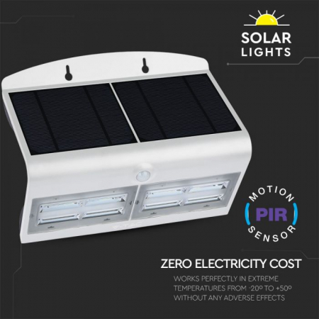 Lampă LED de perete cu încărcare solară  7W LED Corp Alb&Negru Lumină neutră [4]