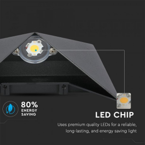 Aplica LED Neagra 5W IP65 Alb Cald [2]