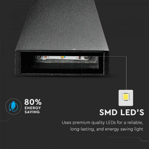 Aplica LED 6W Corp Negru Alb Cald IP65 [1]