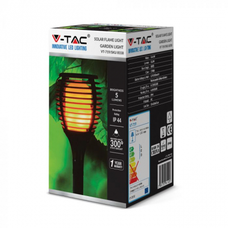 Corp LED 1W încărcare solară aplicat, țăruș sau suspendat tip flacără, lumina calda [8]