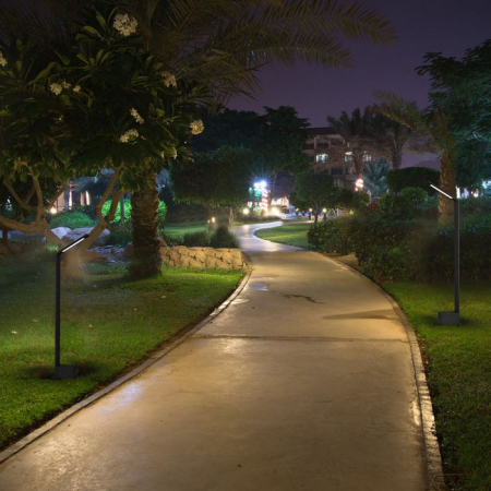 Exterior - Lampa LED Stalpisor 7W Corp Negru din Aluminiu Alb Neutru