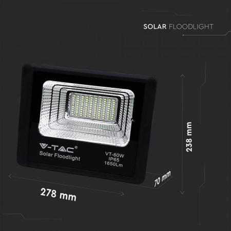 Proiector LED 20W Alb Rece Cu Panou Solar [3]