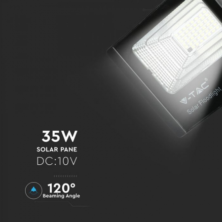 Proiector LED 35W Alb Rece Cu Panou Solar [3]