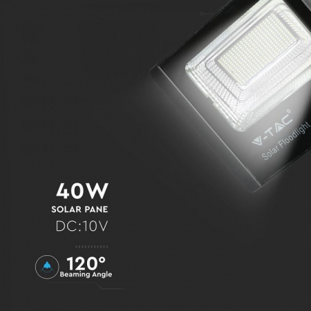 Proiector LED 40W Alb Rece Cu Panou Solar [3]