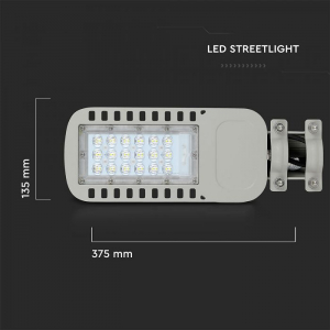Lampa Stradala LED Slim 30W 120lm/W Cip Samsung Corp Gri Alb Rece - 5 Ani Garantie [3]