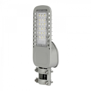 Lampa Stradala LED Slim 100W 120lm/W Cip Samsung Corp Gri Alb Rece - 5 Ani Garantie [9]