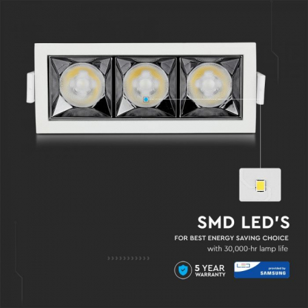 Spot LED Alb patrat SMD Chip Samsung 4W 36° IP20 Culoare Alb Cald/Natural/Rece - 5 Ani Garantie [4]
