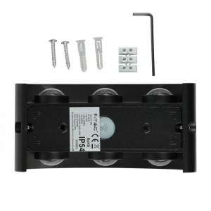 Aplica LED Neagra 6W Iluminare Sus si Jos Alb Cald / Alb Natural [7]