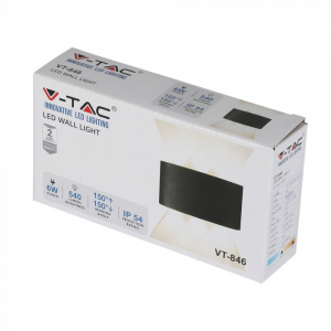 Aplica LED Neagra 6W Iluminare Sus si Jos Alb Cald / Alb Natural [2]