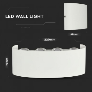 Aplica LED Alba 8W Iluminare Sus si Jos Alb Cald/ Alb Natural [3]