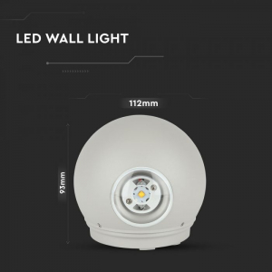Aplica LED Alba rotunda 6W Alb Cald / Alb Natural IP65 [3]