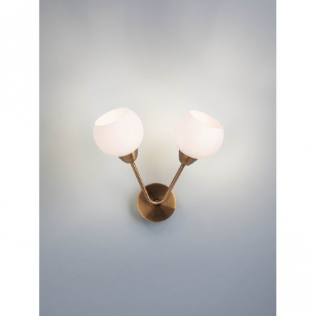 Aplica Redo Pluri, bronz antic, sticla, 2XE27, 02-974 [1]