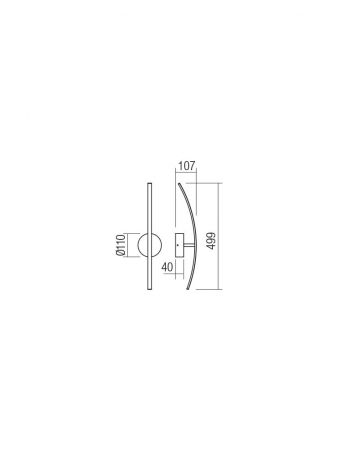 Aplica Redo Spatha, alb mat, LED, 6W, 408 lumeni, alb cald 3000K, 01-2182 [1]