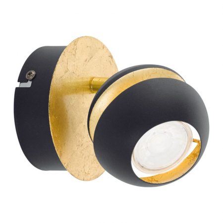 Aplice si Plafoniere LED - Aplica spot EGLO NOCITO , GU10 1X3.3W Ø110mm, Negru, auriu