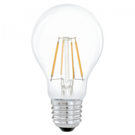 Becuri LED - Bec LED EGLO Filament E27 4W 350lm 2700K Ø60mm, Lumina calda