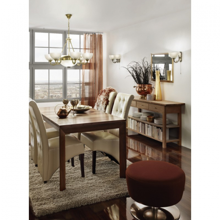 Candelabru EGLO SAVOY 82749/79762, E14;E27 6X40W Ø740mm, Bronz, alb [2]