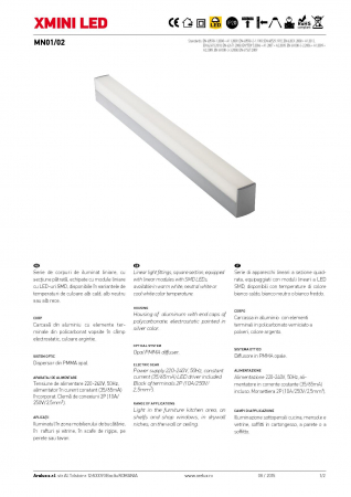 Corp de Iluminat cu LED Liniar XMini LED 220-240V AC 14W 53cm Alb Neutru MN02NW [3]