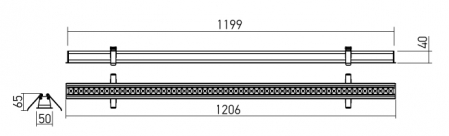 Corp de Iluminat cu LED Liniar XUno incastrat LED 220-240V AC 50W 120cm Alb Cald UNR01WW MWH [1]