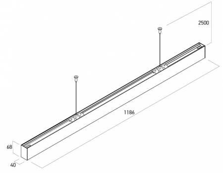 Corp de Iluminat cu LED Liniar XUno system LED 220-240V AC 50W 120cm Alb Neutru UNS03NW SWH [1]