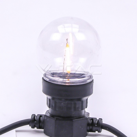 Ghirlandă Luminoasa LED  5M 10 Becuri Filament Lumina Calda 3000K [3]