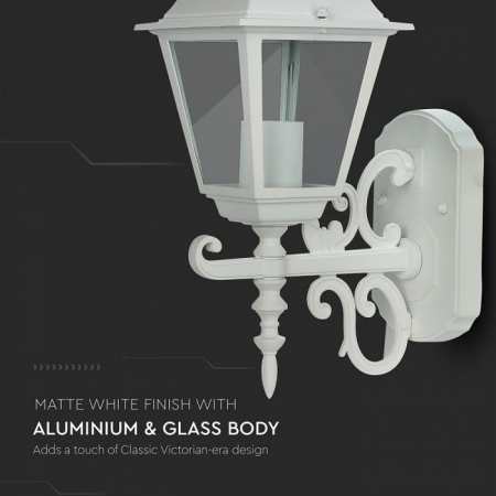 Lampa de Gradina tip Felinar 1xE27 Corp Alb Mat [5]