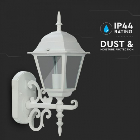 Lampa de Gradina tip Felinar 1xE27 Corp Alb Mat [2]