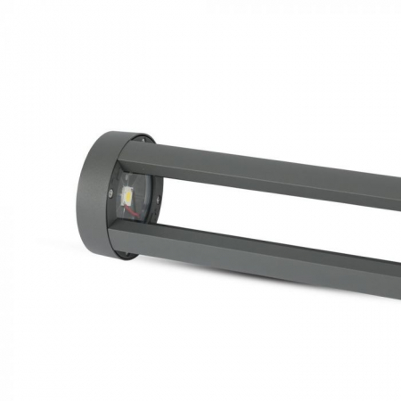 Lampa Led Stalpisor de Gradina 10W Corp Gri 80cm Alb Cald [5]