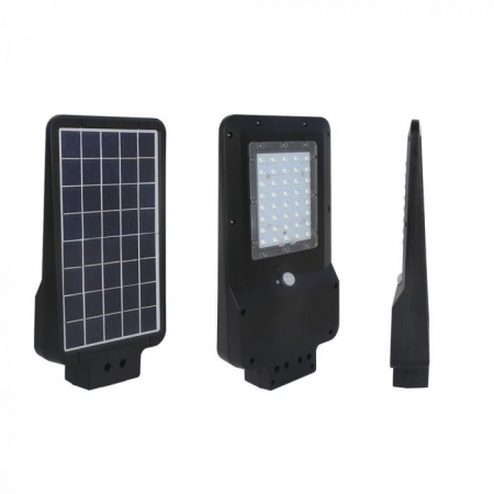 Lămpi cu încărcare solară - Lampă stradală LED 15W Corp Negru Alb Natural/Alb Rece
