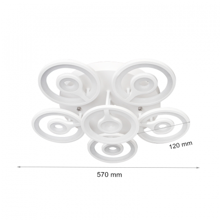 Lustra LED Moderna Dimabila cu telecomanda 96W [1]