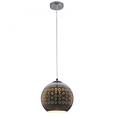 Candelabre, Lustre și Pendule LED - Pendul Suspendat Design 3D Sticla Crom Ø250mm