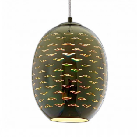 Candelabre, Lustre și Pendule LED - Pendul 3D Sticla Design - E27 MAX 40W Pasari Marine D220xH275mm