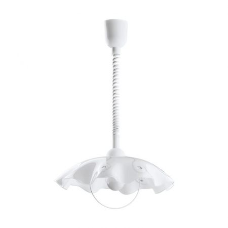 Candelabre, Lustre și Pendule LED - Pendul cristal EGLO VETRO 96072, E27 1X60W Ø415mm, Alb
