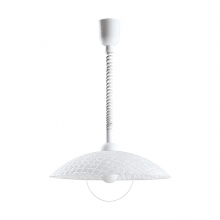 Candelabre, Lustre și Pendule LED - Pendul ajustabil cablu spirala EGLO ALVEZ 96474, E27 1X60W Ø420mm, Alb