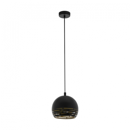 Interior - Pendul EGLO CAMASTRA 98071, E27 1X40W Ø225mm, Negru, auriu