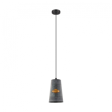 Candelabre, Lustre și Pendule LED - Pendul EGLO HONEYBOURNE 43107, E27 1X60W Ø160mm, Negru, zinc, auriu antichizat