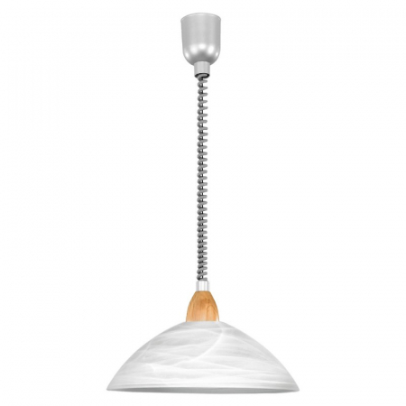 Candelabre, Lustre și Pendule LED - Pendul ajustabil, cablu spirala EGLO LORD 2 87009, E27 1X60W Ø360mm, Argintiu, alb
