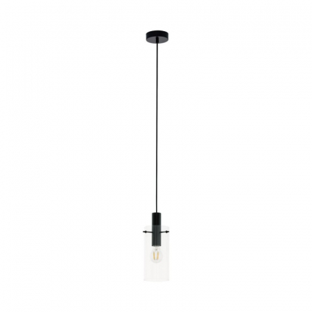 Candelabre, Lustre și Pendule LED - Pendul EGLO MONTEFINO 97366, E27 1X60W Ø110mm, Negru, transparent