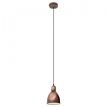 Candelabre, Lustre și Pendule LED - Pendul EGLO PRIDDY 1 E27 1X60W Ø155mm, Cupru antichizat