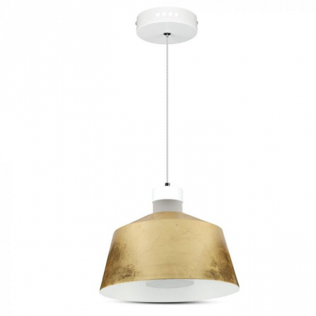 Candelabre, Lustre și Pendule LED - Pendul LED Suspendat Abajur 250mm x190mm 7W Corp Auriu - Lumina Calda/Neutra LED incorporat