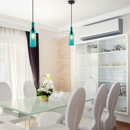 Pendul LED tip Sticla E14 Albastru 5 Ani Garantie [2]
