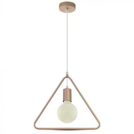 Candelabre, Lustre și Pendule LED - Pendul Suspendat E27 Metal Champagne Gold Geometric 5 Ani Garantie
