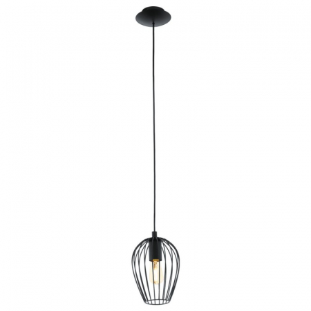 Candelabre, Lustre și Pendule LED - Pendul vintage EGLO NEWTOWN 49477, E27 1X60W Ø160mm, Negru
