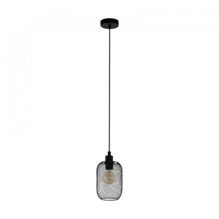 Candelabre, Lustre și Pendule LED - Pendul vintage EGLO WRINGTON 43332, E27 1X60W Ø150mm, Negru