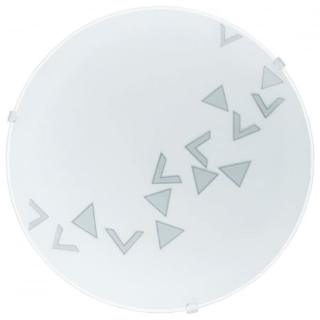Aplice si Plafoniere LED - Plafoniera triunghiuri decor EGLO MARS 80263, E27 1X60W Ø250mm, Alb