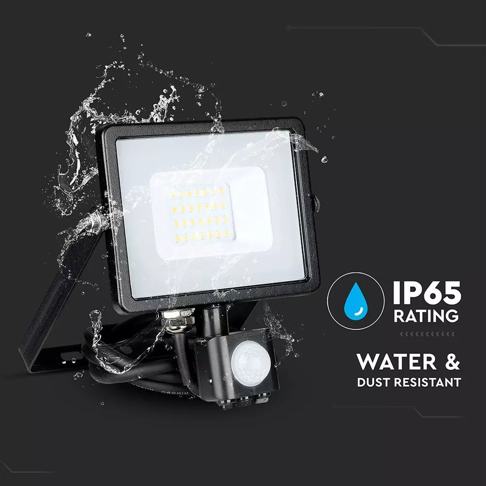 Proiector LED cu senzor 20W 6400K Alb Rece 453 [5]