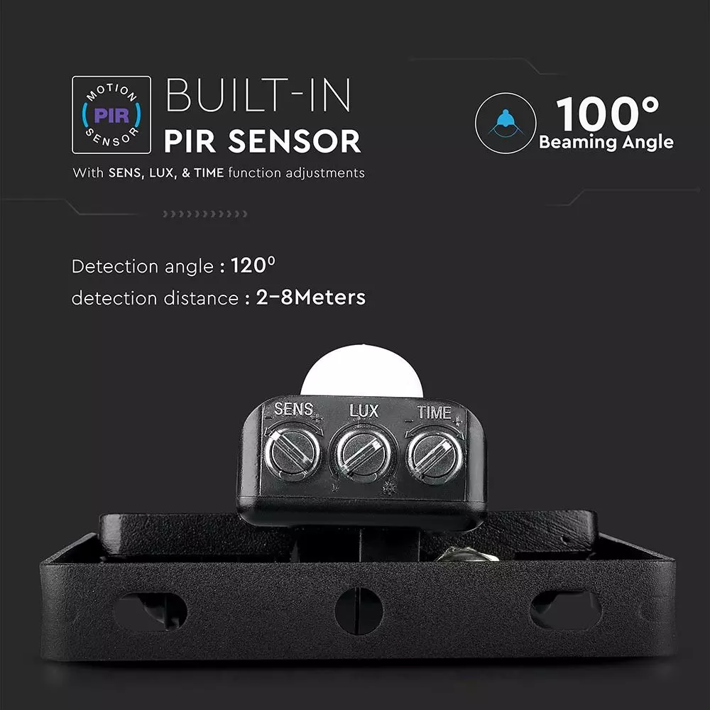 Proiector LED cu senzor 10W 6400K Alb Rece 438 [5]