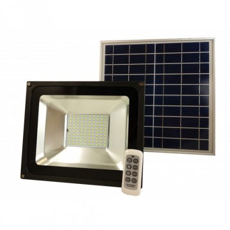 Lămpi cu încărcare solară - Kit Proiector LED Solar 50W 7.4V 10.000mAh
