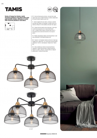 Lustra Redo Tamis, negru mat, 5XE27, 01-1571 [2]