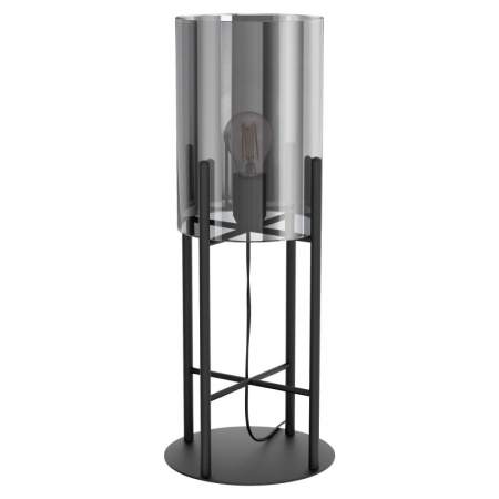 Surse de Iluminat - Veioza EGLO GLASTONBURY E27 1X28W, Negru, negru transparent