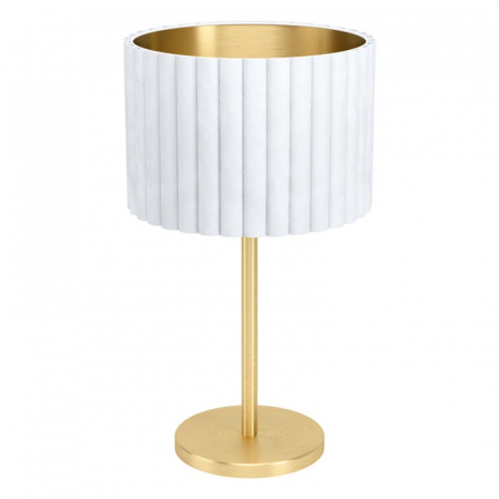 Lămpi de Birou și Veioze LED - Veioza EGLO TAMARESCO E27 1X40W IP20, Alama matisata, Alb, Auriu